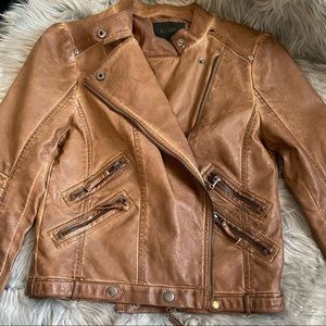 NWOT Brown Faux Leather Jacket | Small